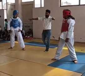Yash got second place and silver medal in Taekwondo