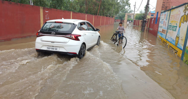 Water in the streets and lanes damages houses and shops