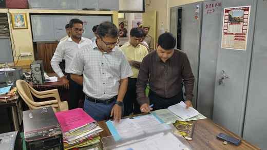Surprise inspection of District Panchayat Raj Officer's office