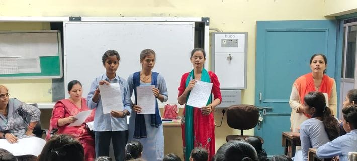 Geeta got first place in speech competition