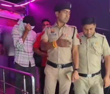 Police raided a cafe near Karna Canal, four detained