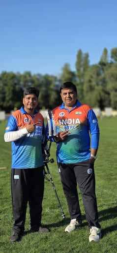 बीकानेर के पैरा आर्चर श्यामसुंदर स्वामी ने जीता मुकाबला।