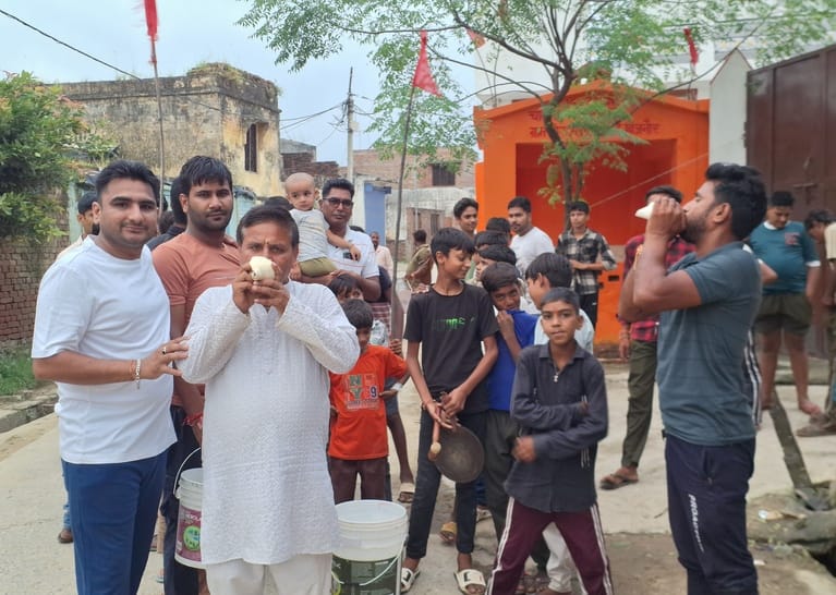 Villagers protect their livestock with milk streams