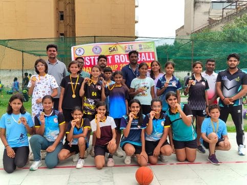 Ganaur and Tejal Club won the district level roll ball competition