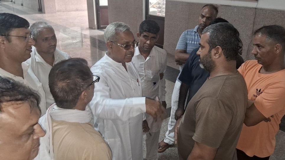 Water filled outside shops for last three months, shopkeepers reached NAPA office
