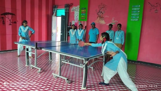 Even though there is no playground, children are bringing medals