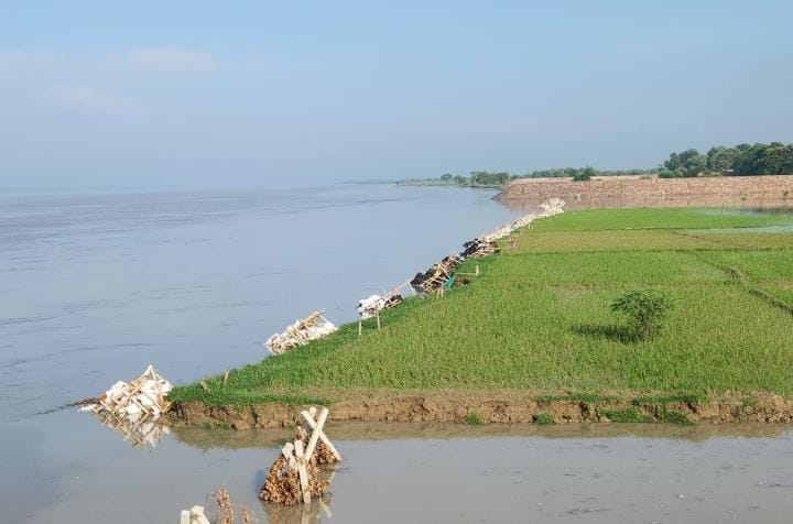 Saryu is decreasing, erosion is increasing