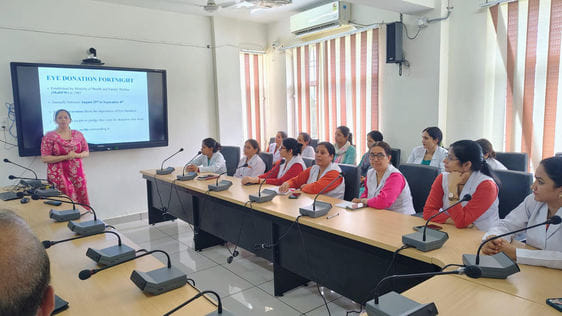 Medical college staff made aware about eye donation