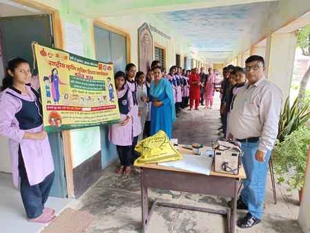 Albendazole tablets given to girl students
