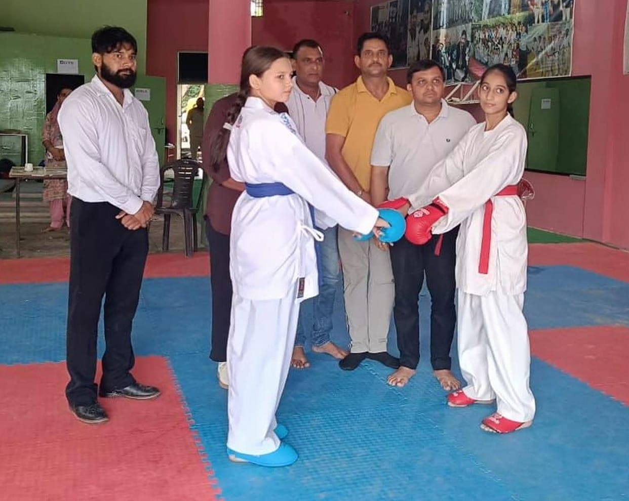 Soumya became the winner in the 26 kg weight category in Taekwondo.