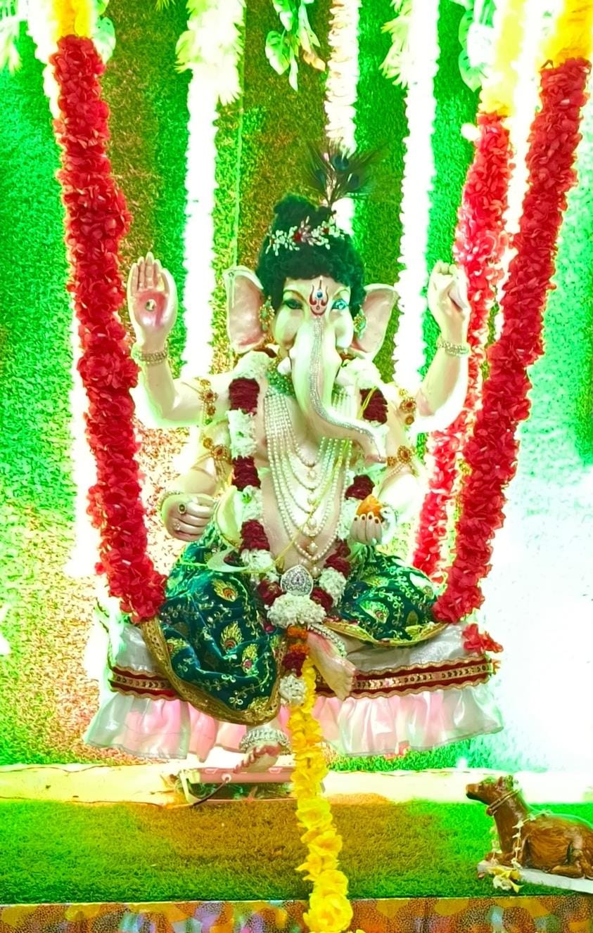 Ganpati arrives with pomp and show