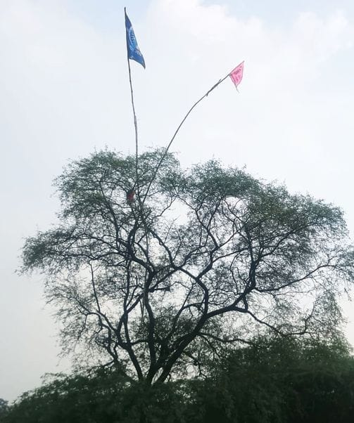 Flag dispute settled in Harbanshpur, both parties reached agreement in Panchayat