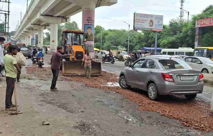 Potholes filled on Delhi-Rohtak road, relief for drivers