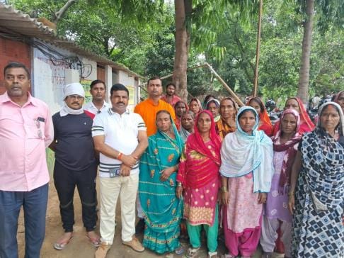 Eviction order for illegal construction, villagers met DM