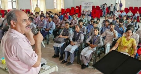 Students prepared model rockets in the name of CV Raman and Aryabhatta