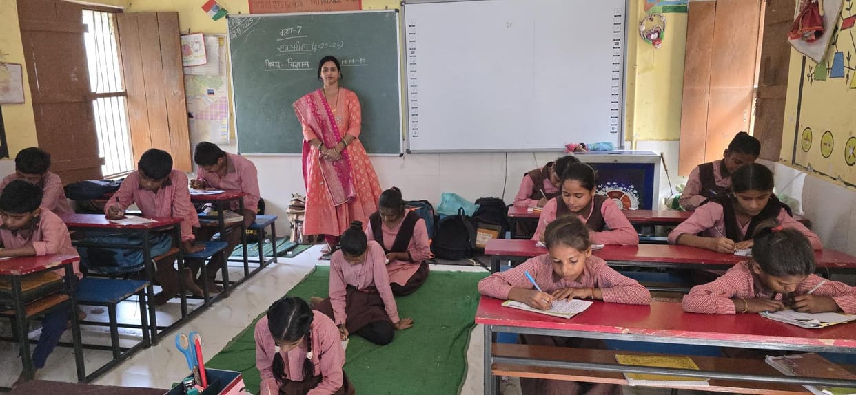 Children gave exams in Hindi, Maths, Science, Sanskrit and Urdu