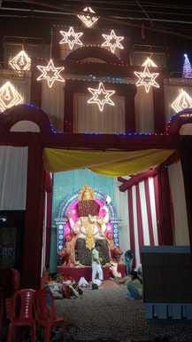 Ganapati was installed in pandals and also in homes