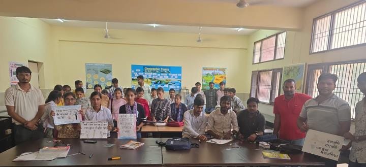 Ravi came first in poster making and Dinesh first in slogan writing