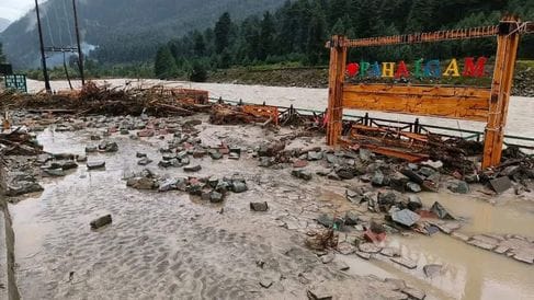 pehalgam news, heavy rain news