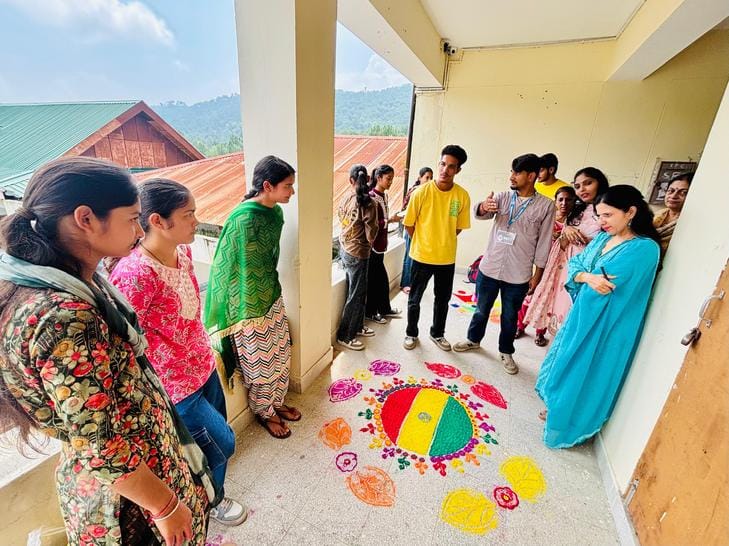 Aashna came first in Mehndi and Rizwana in Rangoli