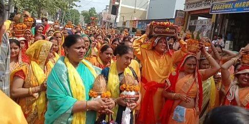 Shrimad Bhagwat week Gyanotsav started with Kalash Yatra