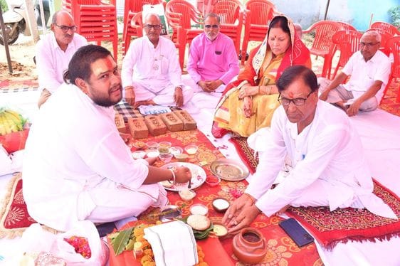 Bhoomi Pujan for the building of Primary Health Center in Kanina