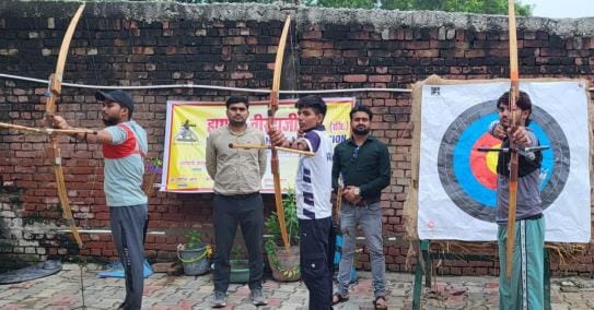 Youths hoisted the flag in cricket, javelin throw and archery