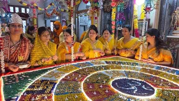 celebrate dashlakshan festival in Jain temple