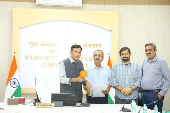 Will take the sports industry to the top: Mansukh Mandaviya