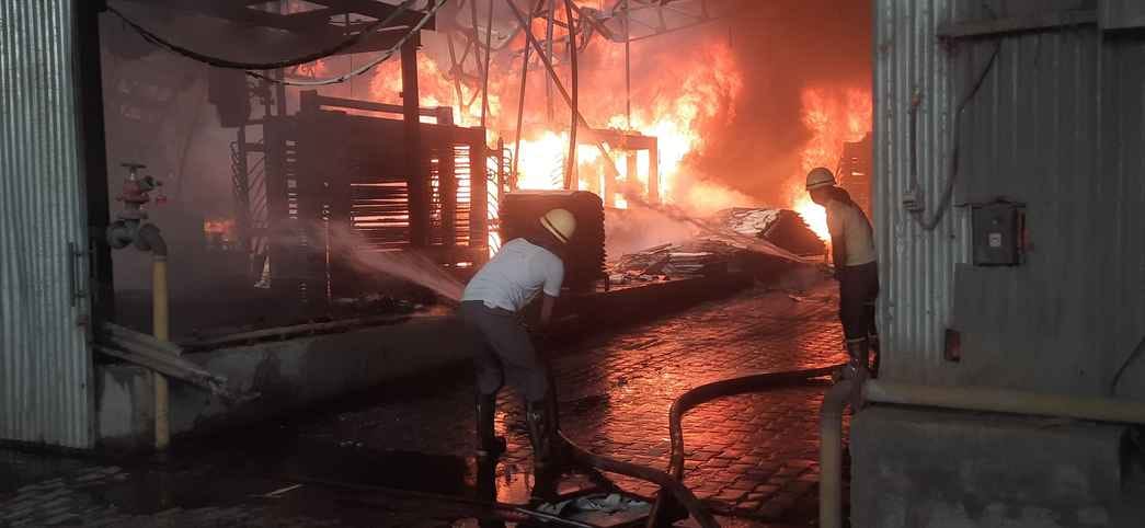 The fire in the plywood factory was extinguished in six hours