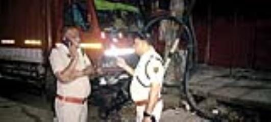 A tanker crushed a young man sleeping on the pavement, causing his death