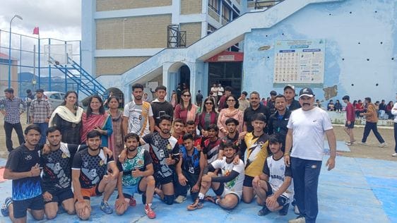 BA third year students defeated first year players in volleyball