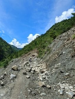 Ranabag road closed, demand to send buses from HRTC to Paneta bridge