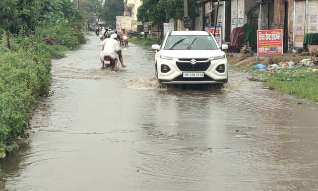 Potholes on the road connecting ten villages have become a cause of trouble