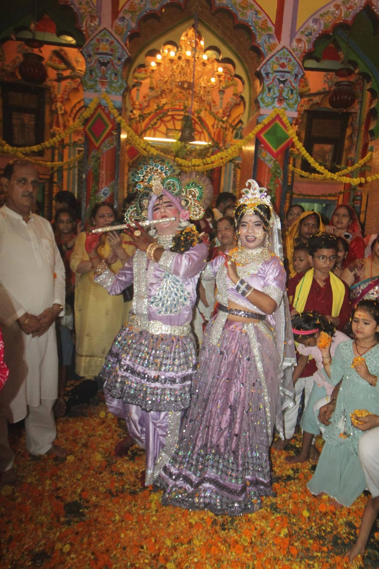 Holi of flowers played during Chhathi festival