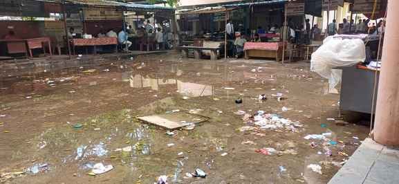 Water is rotting in the court premises due to lack of drainage