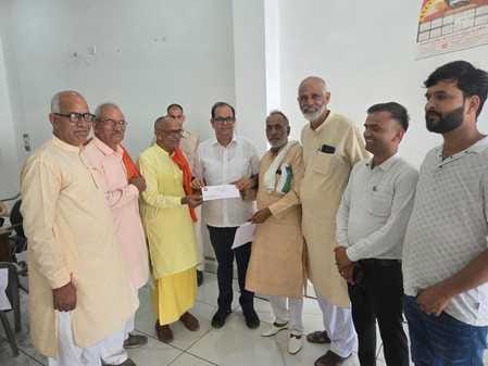 Aid amount of 59 lakh 45 thousand distributed to seven Gaushalas