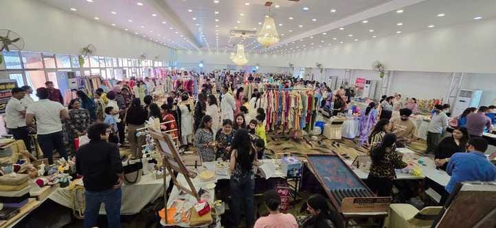 Attractive items made by women were appreciated in the customs exhibition