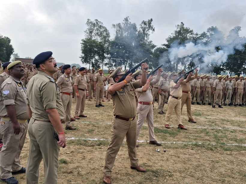 Anti riot gun fired in police line, tear gas shells fired