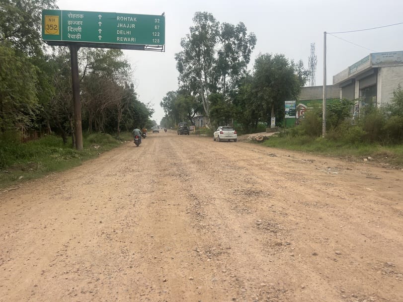 Even after 14 months, the road construction of Julana bypass is incomplete