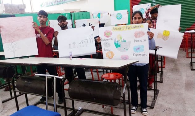 Shivani came first in slogan writing and Rahul first in poster making