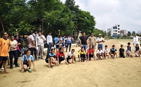 Players of New Tagore School Kithana were the top