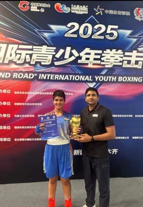 Harnoor Kaur won gold medal in boxing in China