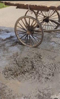 The dilapidated road was repaired after the protest