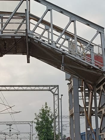 CCTV cameras installed on railway station platforms