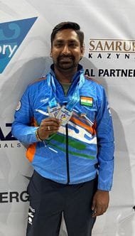 Ankur Mittal won the gold medal with a new record in the Asian Shooting Championship