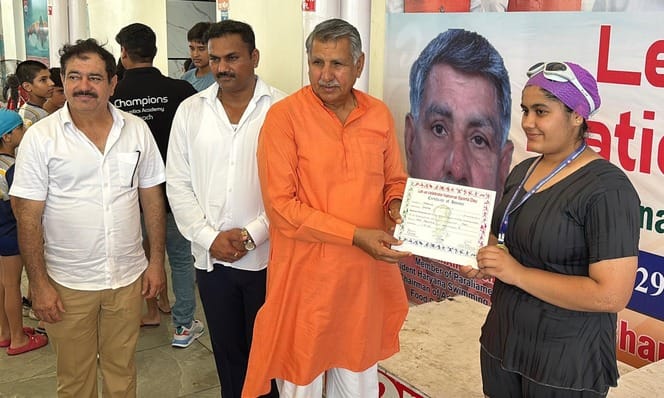 Swimming competition held on National Sports Day