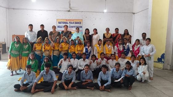 Government Model Sanskriti Senior Secondary School first in folk dance competition