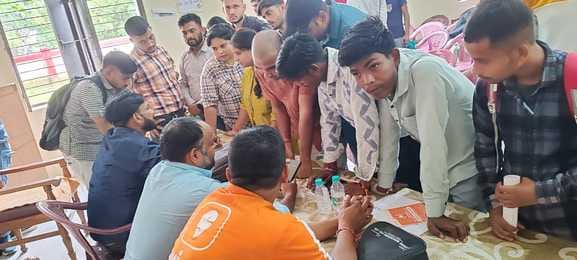 211 participated in the job fair, 156 were selected