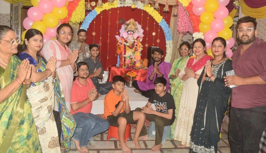 Ganesh Mahotsav...Pooja, Maha Aarti, immersion processions were carried out in pandals.